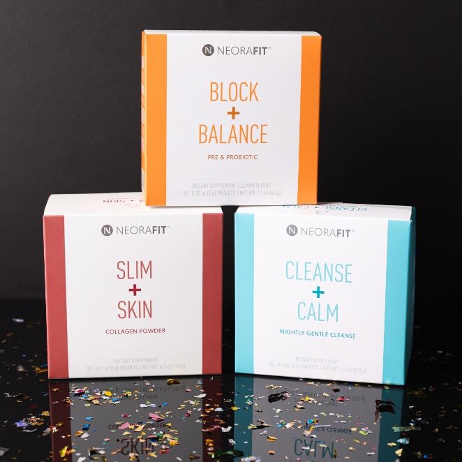 Save 15% with Fit for the New Year Set which includes NeoraFit Slim + Skin, NeoaFit Block + Balance and NeoraFit Cleanse + Calm.